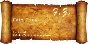Feit Zita névjegykártya